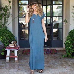 Natural Life Indigo Logan T-Shirt Maxi Dress